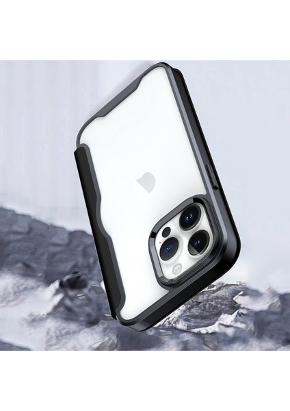 iPhone13 Pro 6.1 Inç Cep Telefonu Kılıfları Pu Deri+Tpu+Akrilik Kart Tutucu Kapak-Mavi (Yurt Dışından)