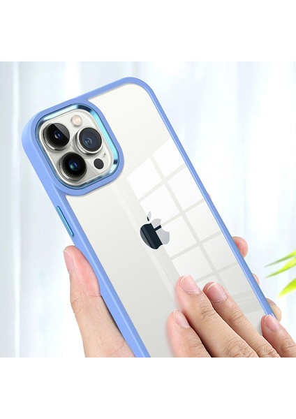 iPhone15 Pro Max Tpu+Sert Pc Metal Düğme Lens Çerçevesi Kapak Telefon Kabuğu Temiz Telefon Kılıfı Blue (Yurt Dışından) fırsatları