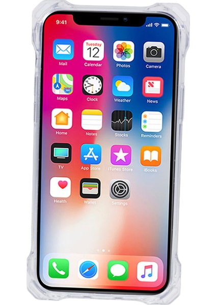 iPhone12/12 Pro Telefon Kılıfı Tpu+Akrilik Düşme Önleme Koruyucu Kapak Şeffaf (Yurt Dışından)