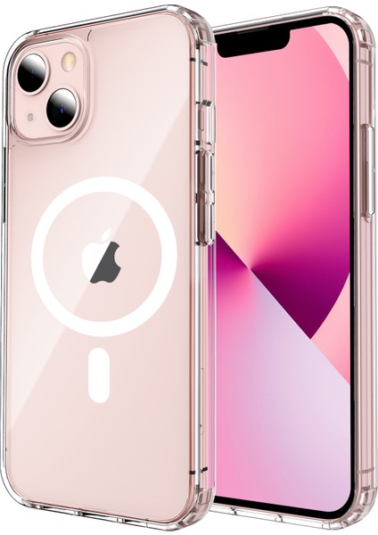 Magsafe ile Uyumlu iPhone13 Mini Hd Clear Pc+Tpu Kılıfı Için Telefon Kapağı (Yurt Dışından)