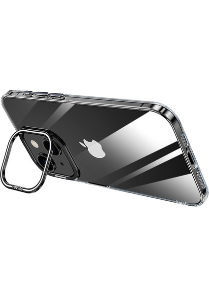 iPhone13 Case Camera Kickstand Shockproof Tpu+Pc Temiz Telefon Kapağı Black (Yurt Dışından)