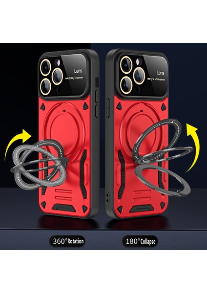iPhone14 Pro Dönen Kickstand Pc+Tpu Telefon Kapak-Morası Için Magsafe Geri Kılıfla Uyumlu (Yurt Dışından) modelleri