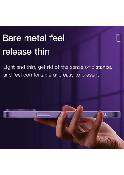 iPhone14 Pro Max Case Anti-Drop Pc Telefon Kapağı Magsafe-Tövbe Siyahı ile Uyumlu (Yurt Dışından)