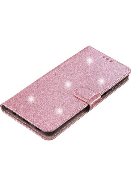 iPhone14 Plus Içinartı Işıltılı Pu Deri Kasa Folio Flip Cüzdan Standı Akıllı Telefon Kapak Gülü Altın (Yurt Dışından) fiyatları