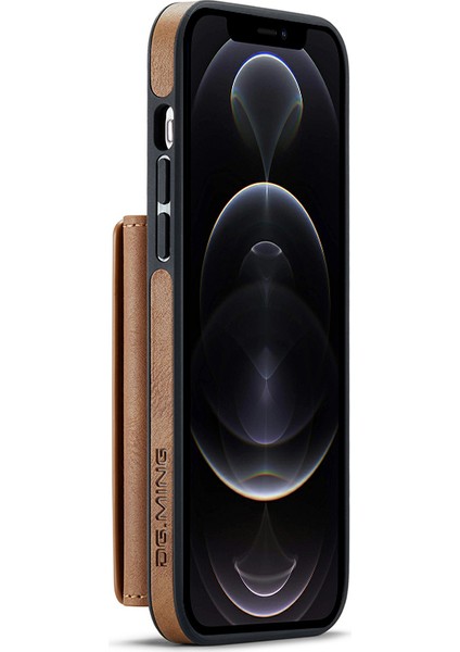 iPhone12 Pro Max Case Pu+Pc+Tpu Geri Kabuk Cüzdan Telefon Kapak Kılıfı (Yurt Dışından)