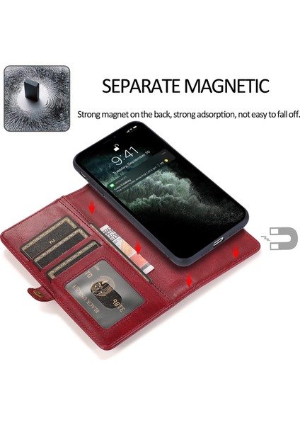 iPhone14 Plus Anti-Drop Için Koruyucu Kılıf Strap-Red ile Sabvaz Alabalık 2'si Tpu+Pu Telefon Kılıfı (Yurt Dışından)