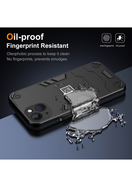 iPhone13 Sabit Pc Geri Yumuşak Tpu Tampon Koruyucu Telefon Kapağı Black (Yurt Dışından)