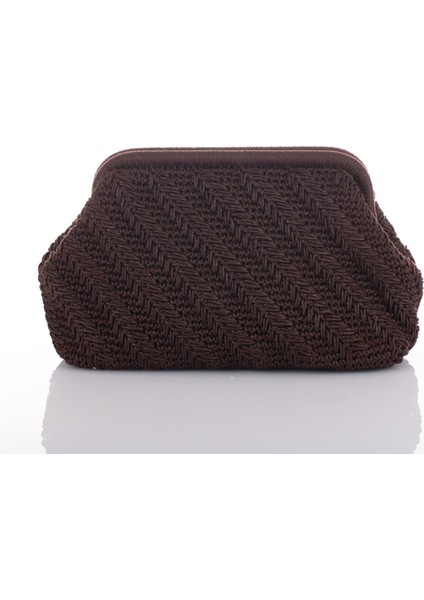 Acı Kahve Burslu Clutch Çanta