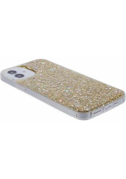 iPhone12/12 Pro Case Glitter Powder Tpu Telefon Kapağı-Ay-Altın Için (Yurt Dışından)