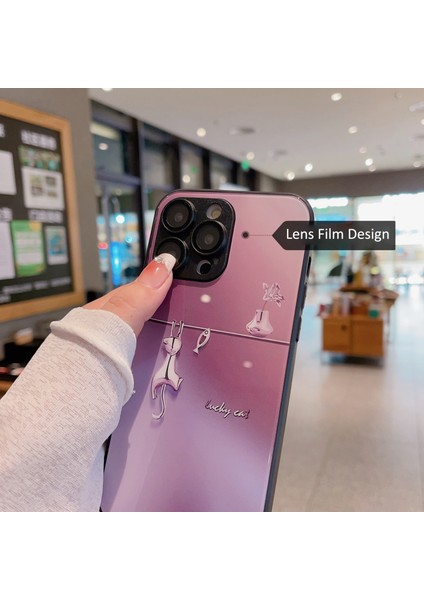 iPhone13 Pro Vaka Için Düşme Geçirmez Elektrokaplanmış Kedi Balık Temsilli Cam+Tpu Telefon Kapak-Morası (Yurt Dışından) indirimleri