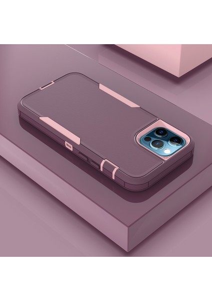 iPhone12 Pro Max Için 6.7 Inçlik Kasa Şok Geçirmez Tpu+Pc Hybrid Telefon Kapağı Desteği Manyetik Araç Montaj-Monte/gül Pembesi (Yurt Dışından)