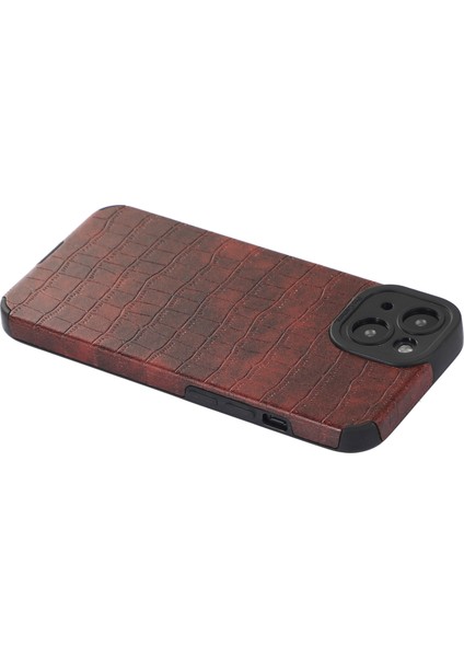iPhone13 Vaka Slim Fit Timsah Doku Pu Deri+Tpu Telefon Kapak-Kırmızı (Yurt Dışından) fiyatları