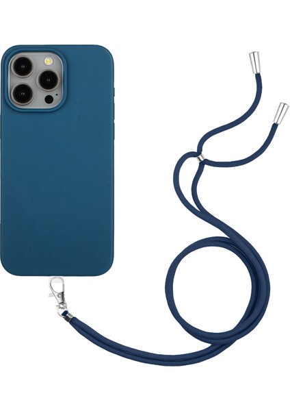 iPhone11 Pro Case Wheat Straw+Tpu Ayarlanabilir Kayış-Dark Mavi ile Manyetik Telefon Kapağı (Yurt Dışından)