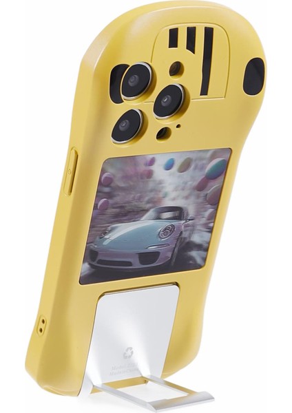 iPhone13 Pro Max Case Kickstand Spor Otomobil Süper Otomobil Koruyucu Telefon Kapağını Sarı (Yurt Dışından) modelleri