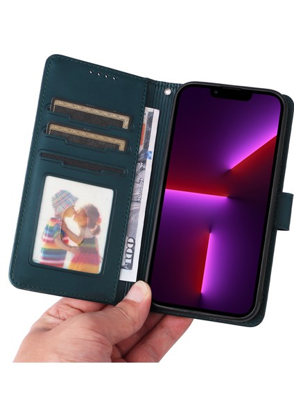 iPhone13 Pro Case Çıkarılabilir 2'si Deri Kapak Anti-Güz Cüzdan Kabuk Mavisi Için (Yurt Dışından)