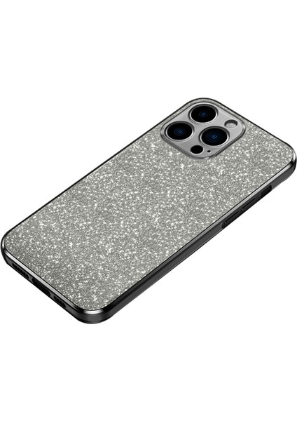 iPhone14 Pro Max Cep Telefon Kılıfı 6d Elektrapan Glitter Powder Tpu Düşme Geçirmez Kapak Black (Yurt Dışından)