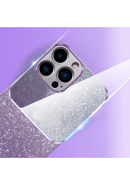 iPhone14 Pro Max Cep Telefon Kılıfı 6d Elektrapan Glitter Powder Tpu Düşme Geçirmez Kapak Black (Yurt Dışından)