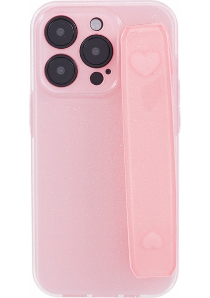 iPhone14 Pro Kickstand Case Glittery Yumuşak Tpu Telefon Kapak Pembe (Yurt Dışından)