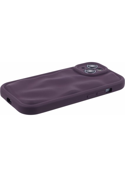 iPhone14 Tpu Kasası Için Wd Serisi Düz Renkli Ka Içbükey Dışbükey Telefon Kabuk-Mor (Yurt Dışından)