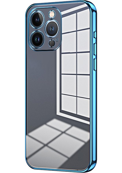 iPhone13 Pro Yumuşak Tpu Telefon Kasası Hassas Lens Kesikleri Mavisi Için (Yurt Dışından)