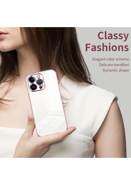 iPhone13 Pro Yumuşak Tpu Telefon Kasası Hassas Lens Kesikleri Mavisi Için (Yurt Dışından)