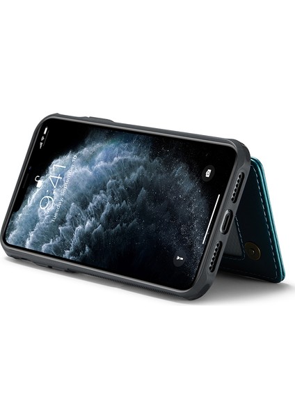 iPhone11 Pro Max Case Rfıd Engelleme Glossy Pu Deri Telefon Koruyucu Yeşil (Yurt Dışından)