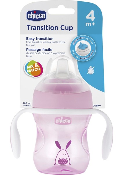 Chicco Yumuşak Uçlu Geçiş Bardağı 4+ Ay Kız 200 ml