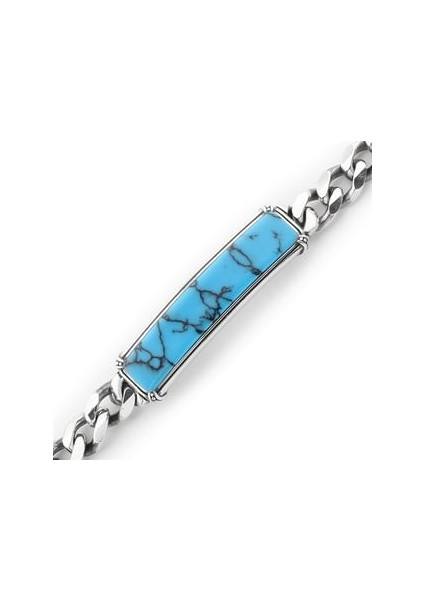 Erkek Gümüş 925 Bileklik 6x2.5mm x 22 cm