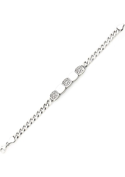 Erkek Gümüş 925 Bileklik 6x2.5mm x 22 cm fiyatları