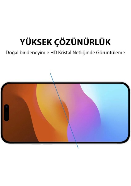 iPhone 15 Full Glue Tempered Kırılmaz Cam Ekran Koruyucu