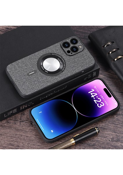 iPhone15 Pro Soft Tpu+Magsafe Anti-Drop Telefon Kapak Yeşili ile Uyumlu Slim Case (Yurt Dışından)