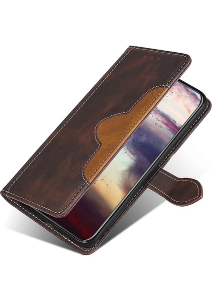 iPhone15 Pro Hip Hat Şapka Telefon Kapağı Cilt Touch Shell Pu Deri Stand Cüzdan Telefon Kahverengi (Yurt Dışından) fırsatları