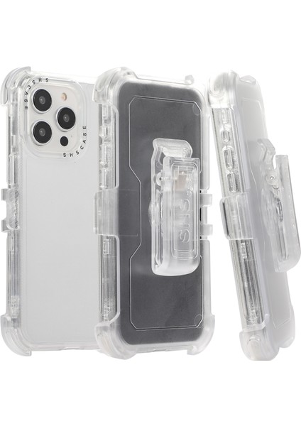 iPhone15 Pro Cep Telefonu Kılıf Anti-Çizgi Slayt Kemeri Kuşkeri Kickstand Sırt Kabuk-Tesisat (Yurt Dışından)