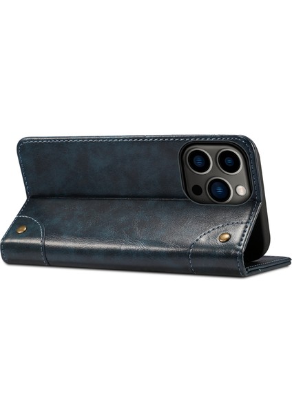 iPhone15 Pro Case Anti-Cratch Pu Deri+Tpu Cep Telefonu Cüzdan Kapak Mavisi (Yurt Dışından) modelleri