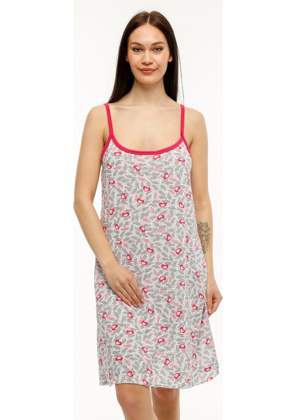 Ip Askılı Pamuk Penye Kumaş Rahat Kalıp Gecelik indirimleri