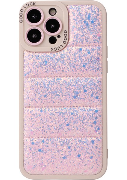iPhone15 Pro Max Glitter Bling Telefon Kılıfı Ceket Anti-Çizelge Anti-Clap-Purple (Yurt Dışından)