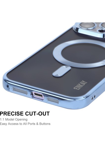 iPhone15 Pro Electroleating Tpu Kasası Için Magsafe Lens Koruma Anti-Drop Telefon Kapağı ile Uyumlu (Yurt Dışından)