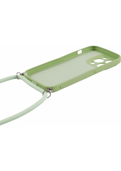iPhone15 Pro Case Candy Renk Kalu Telefon Kapağı Long Lanyard-Matcha Green (Yurt Dışından) fırsatları