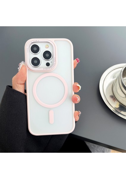 Magsafe Mat Telefon Kapak Pembe (Yurt Dışından)