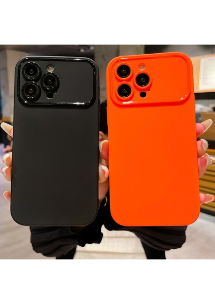iPhone15 Pro Max Matte Tpu Telefon Kılıfı Çizelge Önleme Kabuğu Şok Geçirmez Cep Telefonu Kapak-Orange (Yurt Dışından)