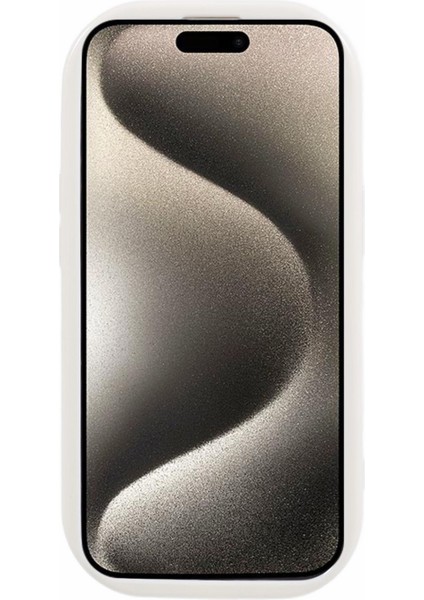 iPhone15 Plus Wavy Edge Case Shockproof Tpu Telefon Kapak-Beyaz Için (Yurt Dışından)