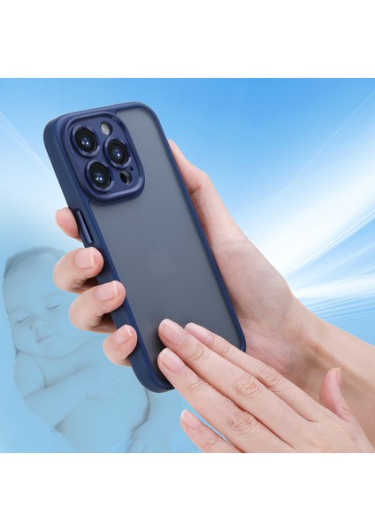 iPhone15 Pro Case Lens Protector Cilt Touch Pc+Tpu Kapak Titanyum Gri (Yurt Dışından)