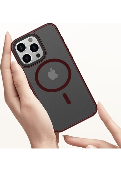 iPhone15 Plus Için Anti Drop Slim Case Plus Mat Cilt Touch Tpu+Pc Telefon Kapağı Magsafe-Purple ile Uyumlu (Yurt Dışından)