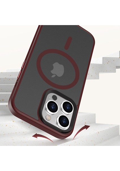 iPhone15 Plus Için Anti Drop Slim Case Plus Mat Cilt Touch Tpu+Pc Telefon Kapağı Magsafe-Purple ile Uyumlu (Yurt Dışından)