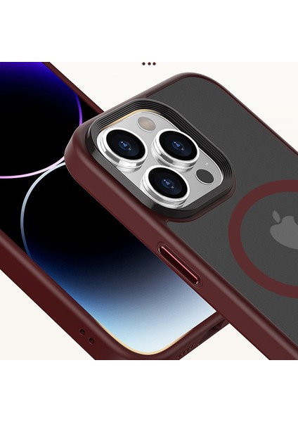 iPhone15 Plus Için Anti Drop Slim Case Plus Mat Cilt Touch Tpu+Pc Telefon Kapağı Magsafe-Purple ile Uyumlu (Yurt Dışından)