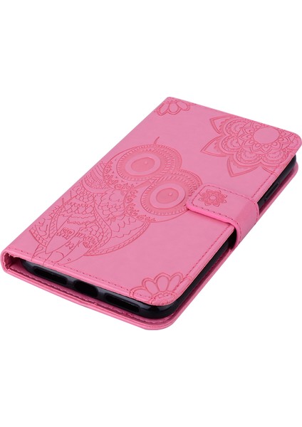 iPhone15 Plus Case Owl Için Pu Deri Telefon Cüzdan Standı Kapak-Gül (Yurt Dışından)