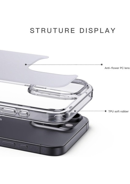 iPhone15 Pro Max Cep Telefon Kılıfları Mat Tpu+Pc Anti-Drop Geri Kapak Şöhretli (Yurt Dışından)