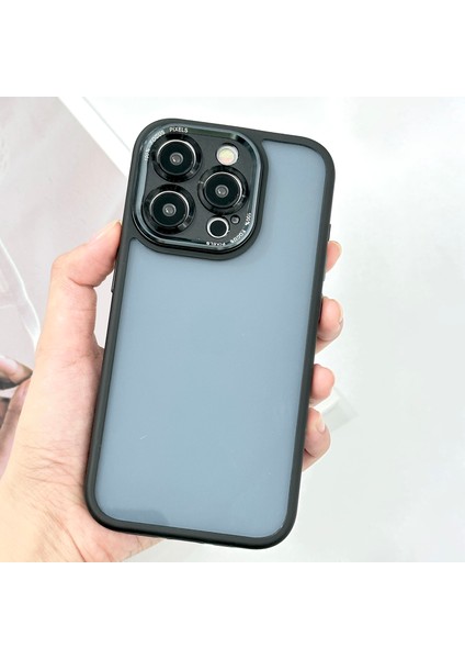 Tpu+Pc Kılıfı iPhone15 Pro Shockproof Case Anti-Sracratch Hassas Kesme Telefon Kapağı Black (Yurt Dışından)