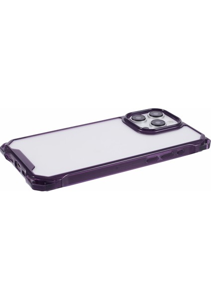 iPhone15 Pro Koruyucu Kılıf Için Güçlendirilmiş Köşe Açık Telefon Kapak Tespit Mor Mor (Yurt Dışından)