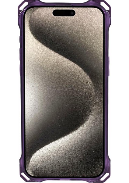 iPhone15 Pro Koruyucu Kılıf Için Güçlendirilmiş Köşe Açık Telefon Kapak Tespit Mor Mor (Yurt Dışından)